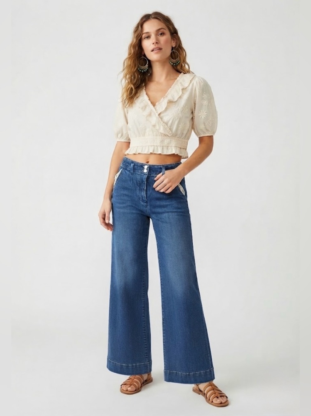 Maeve by Anthropologie Wide Leg Denim Jeans Size 25